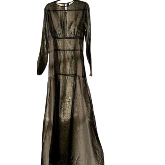 SIR THE LABEL - PIERRE - LONG SLEEVE LINEN BLEND COVER UP DRESS - SIZE 1 - Picture 2 of 8